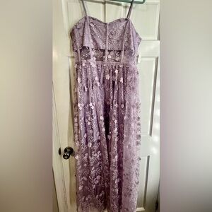 Altar'd State Dress in Lilac with Floral Details